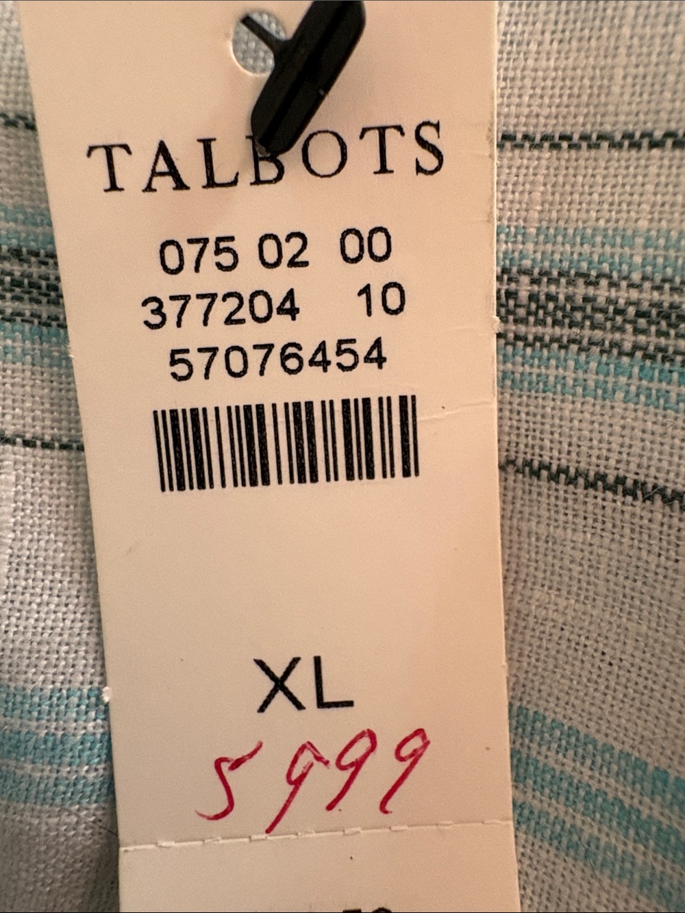 Talbots 100% Linen Popover Shirt NWT XL - Picture 10 of 11